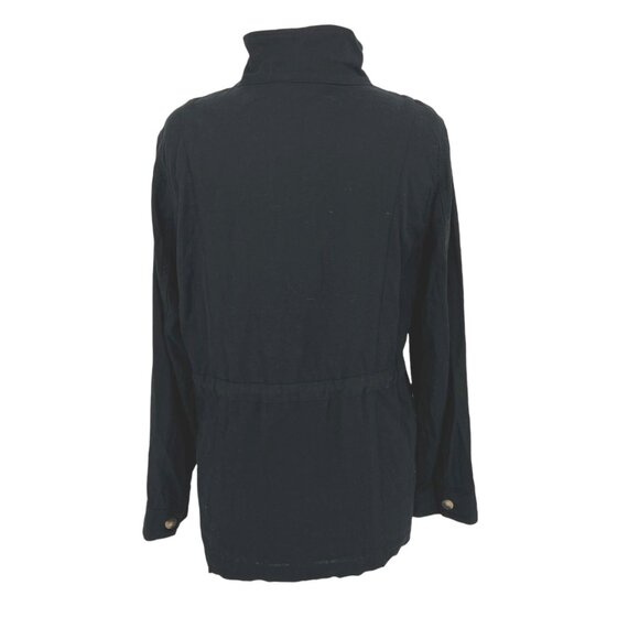 Market & Spruce Linen-Blend Utility Jacket Lightweight Black Size Small NWT - Picture 7 of 12
